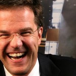 Mark Rutte lacht