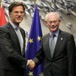 Mark Rutte ontvangt Herman van Rompuy – foto ANP